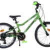 Volare Venom Kinderfahrrad - Jungen - 18 Zoll - Grün - 6 Gänge - Zwei Handbremsen