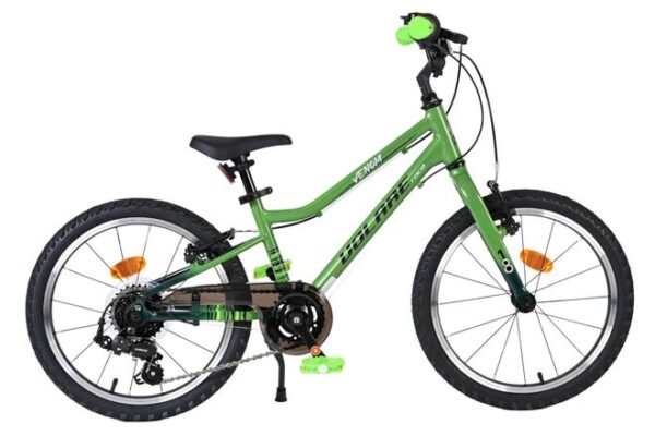 Volare Venom Kinderfahrrad - Jungen - 18 Zoll - Grün - 6 Gänge - Zwei Handbremsen